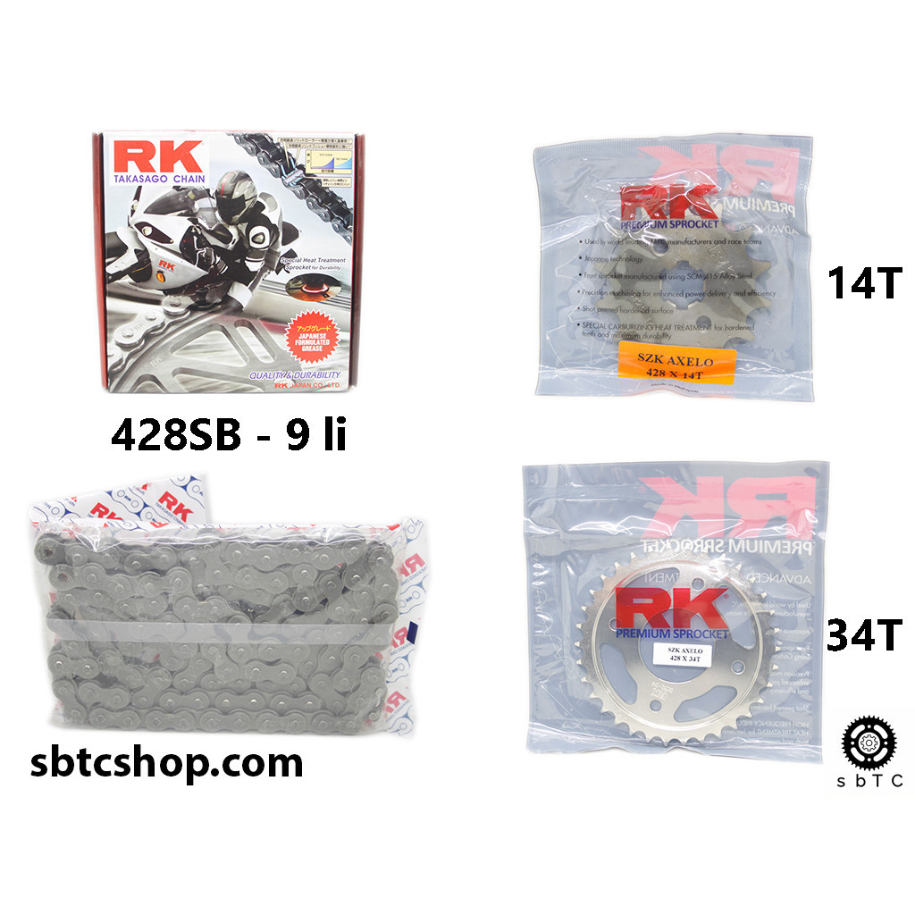 NSD Nhông sên dĩa RK Suzuki Axelo 125 chính hãng