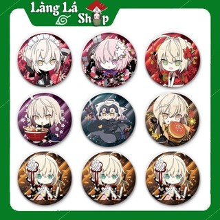 Huy hiệu in hình nhân vật Anime Manga Fate - bằng nhựa, có khuy cài ở mặt sau