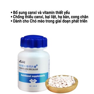 Canxi Borammy lọ 180v - Viên nhai bổ sung Canxi và Vitamin cho chó mèo giúp khung xương cứng chắc