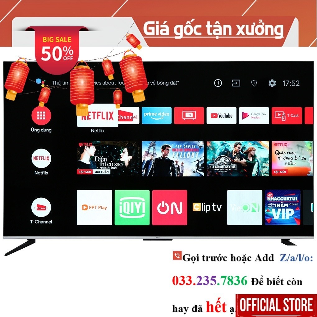 Android Tivi TCL 65P737 4K 65 inch |PG|