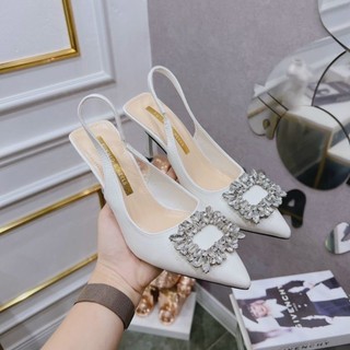 giày cao gót nhọn kiểu mới đính đá [6cm]