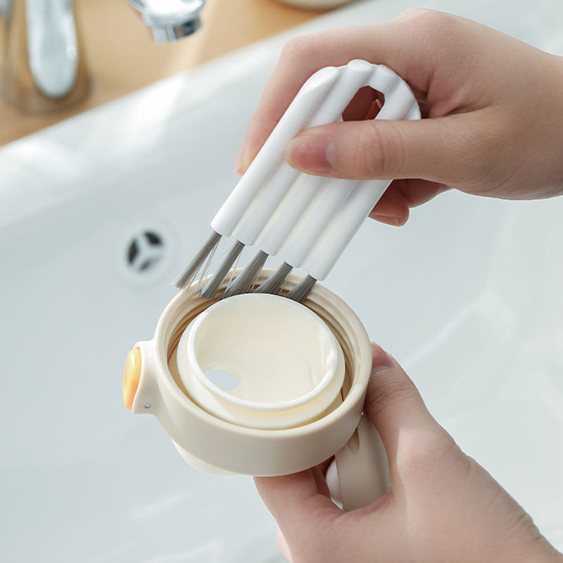 1k Bàn chải làm sạch nắp cốc đa năng, rãnh cách nhiệt cốc giặt góc chết hiện vật, bình rửa cốc nước có khe hở núm vú bàn chải