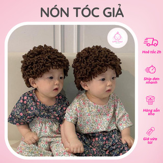 Mũ nón len tóc giả nhiều mẫu đáng yêu cho bé