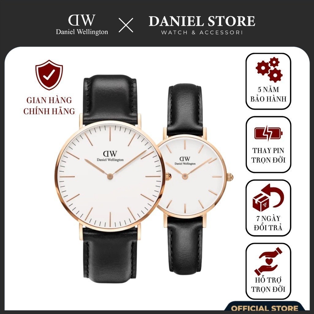 Đồng Hồ Nam Nữ Daniel Welington Classic Sheffield Rose Gold White 32mm & 40mm DW Chính Hãng - DWSTORESG .