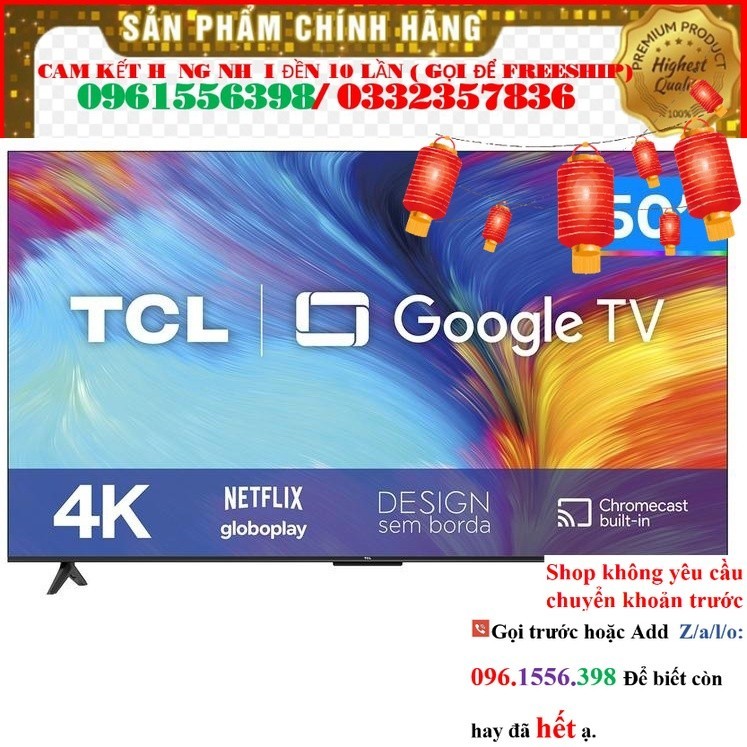 KHO Google Tivi TCL 50 inch 4K 50P635