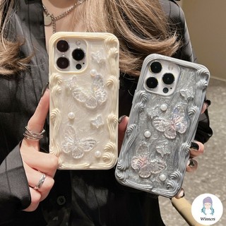 Ốp lưng iphone hình ngọc trai nơ 3d sang trọng tương thích cho iphone11 iphone15 14 pro max vỏ ip13 pro max iphone 12 caseiphone cream laser soft tpu back vỏ điện thoại di động