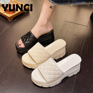 YUNCI dép cross dép kiểu nữ đi chơi Năng động Đế chống trơn trượt Thể thao và thời trang Điểm nhấn FYT2420DBH 9Z240228