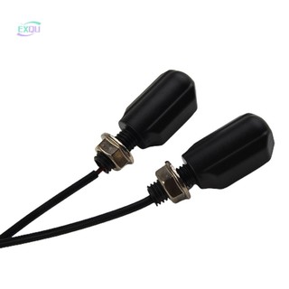 Turn Signal Lights 12V 2pcs Black Blinker Indicator Mini Motorcycle New[EXQU]