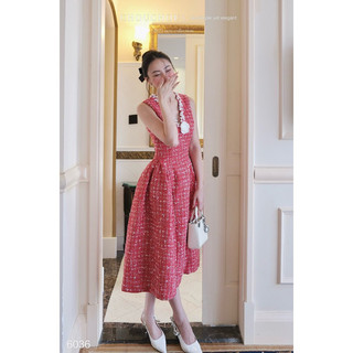 Đầm Dạ SN Hoa Chouchou - Đỏ