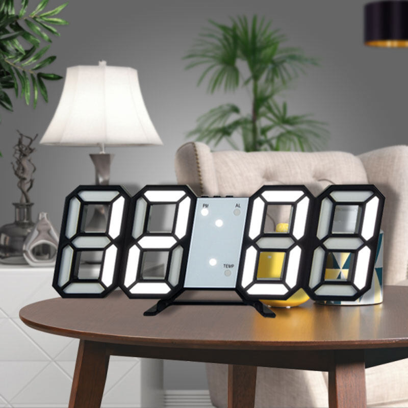 Đồng hồ LED 3D treo tường, để bàn thông minh Smart Clock