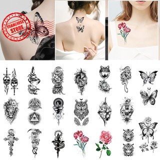 Nhỏ tươi hình xăm dán họa tiết nghệ thuật hình xăm ma thuật dán chống thấm nước l0i8