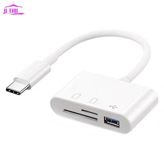 【UTHU】Compact and Convenient USB C Card Reader TF/SD Memory Card Type C USB Conversion