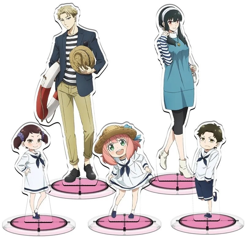 Mô hình Standee Anime Spy X Family Kawaii Anya Forger Yor Loid Damian Manga spy Phụ kiện trang trí để bàn góc học tập