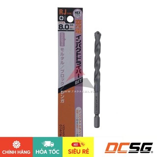Mũi khoan tường, gạch chân lục giác 8.0x115mm Unika RJ8.0x115 | DCSG