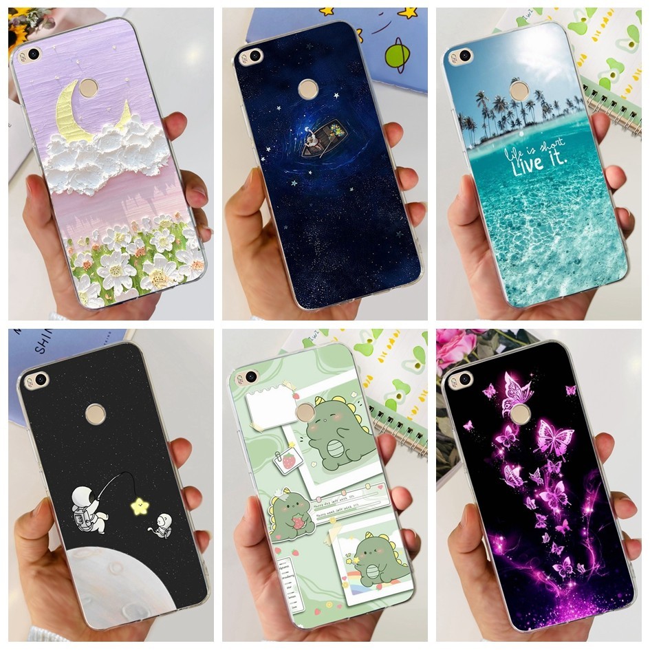 Dành Cho Xiaomi Mi Max 2 Vỏ Đáng Yêu Astronaur Khủng Long Mỏng Silicon Mềm Trong Suốt Ốp Lưng Cho Xi