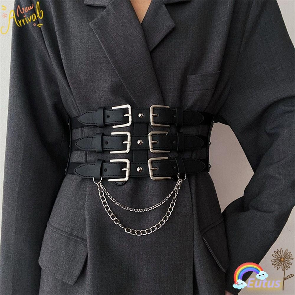 Thắt lưng rộng EUCA, Thắt lưng Corset Dây thun, Áo sơ mi ba hàng thời trang Dây thắt lưng