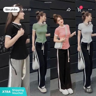 Set quần xuông chất dày đẹp Nữ Women Áo Jacket