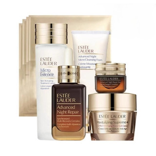 Estee Lauder Original Liquid Wisdom Six Piece Set Chai nhỏ màu nâu tinh chất bó sát và dưỡng ẩm Hộp quà tặng chăm sóc da