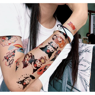 Nhãn dán hình xăm Sanrio Nhãn dán dễ thương có thể giặt được