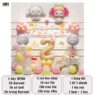 SET BÓNG TRANG TRÍ SINH NHẬT KUROMI