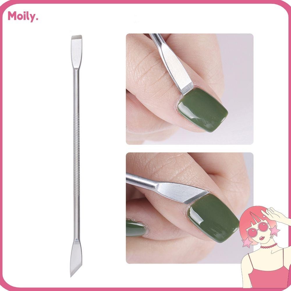 Moilyvn Nail Cuticle DIY Art Tips UV Gel Tay cầm chống trượt hai đầu