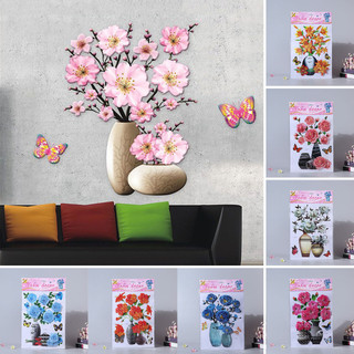 Bình dán tường chống thấm nước đáng yêu mô phỏng bướm hoa đề can diy trang trí có thể tháo rời 3d dán cửa sổ diy trang trí phòng ngủ đồ dùng nhà