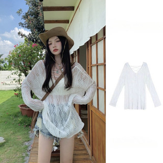 Áo len lưới mặc được 2 kiểu - áo len mỏng ulzzang mùa thu phong cách hàn quố