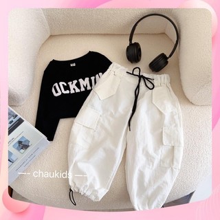 Xả Set áo mini quần jogger cho bé gái