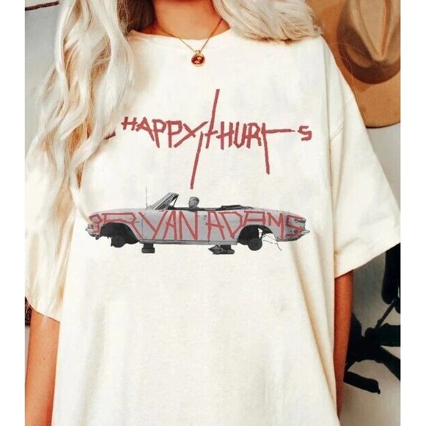 Bánh quế 2024 cho bạn bè Áo sơ mi lưu diễn Bryan Adams, tour diễn So happy Hurts, mặt trước xs-3xl