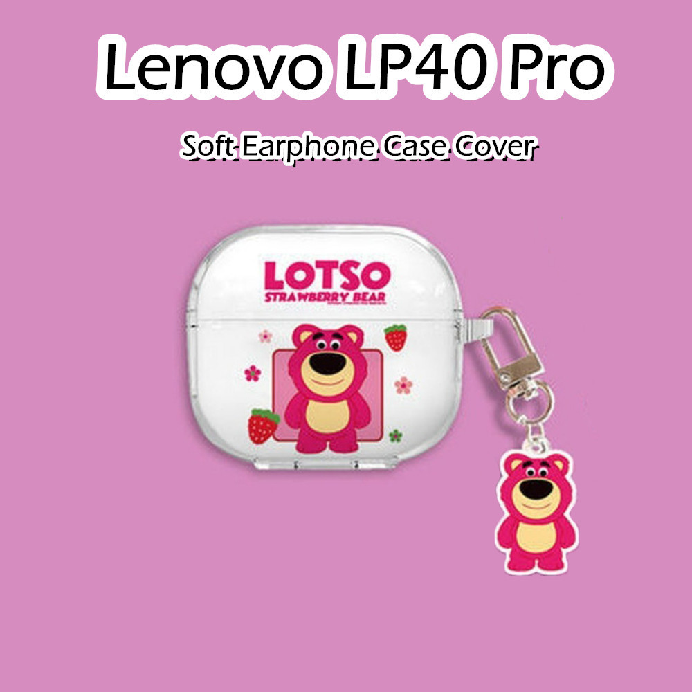 Dành Cho Lenovo LP40 Pro Ốp Lưng Trong Suốt Họa Tiết Hoạt Hình Silicon Mềm Vỏ Tai Nghe