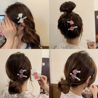 Ahellogirl Một Cặp Tình Yêu Ngọc Trai Kẹp Tóc Ngọt Ngào Nữ Tính Sóng Kẹp Tóc Mỏ Vịt Dễ Thương Kẹp Tóc Phụ Kiện Tóc Cho Nữ