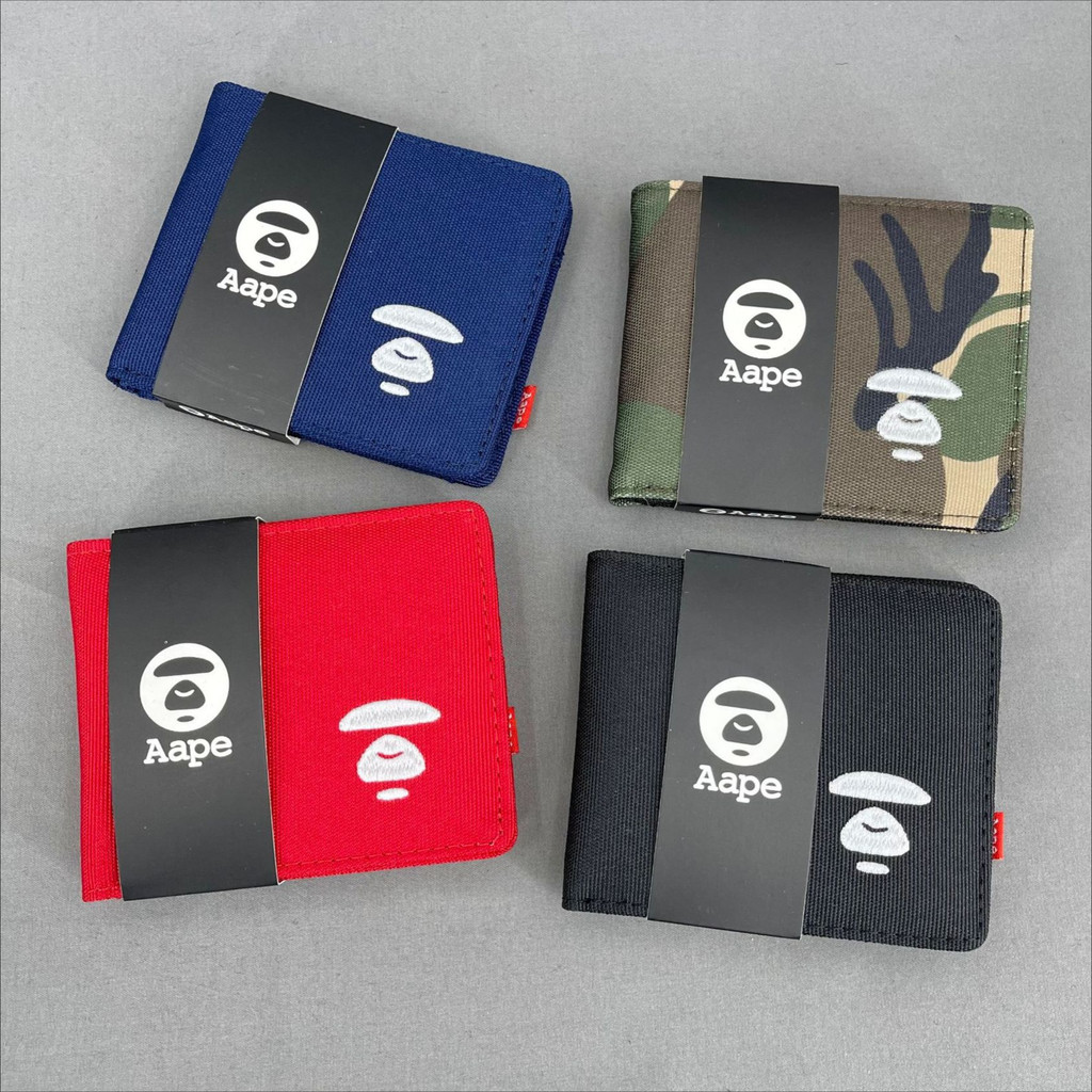 Ví Bape Ví Ngắn Nam Đựng Thẻ Ví Sinh Nhật Ngày Lễ Quà Tặng Ví Đen