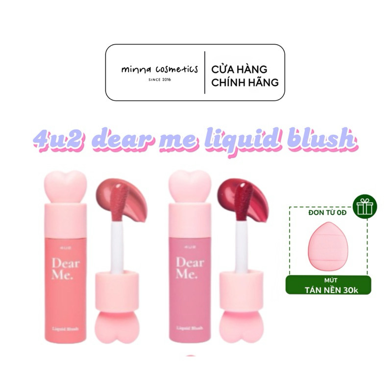 [ƯU ĐÃI SHOP MỚI] [4U2] Má Hồng Kem Thuần Chay 4U2 Dear Me Liquid Blush