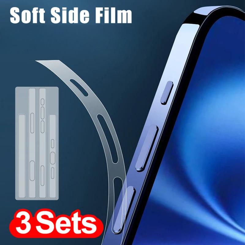 IPhoneSE4 iPhone16e iPhone16 1-3 Bộ 400D Matte Frosted HD Khung viền trong suốt Phim Hydrogel mềm Ch