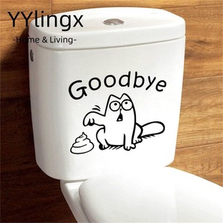 YYlingx dán họa tiết chữ Goodbye trang trí nội thất nhà vệ sinh