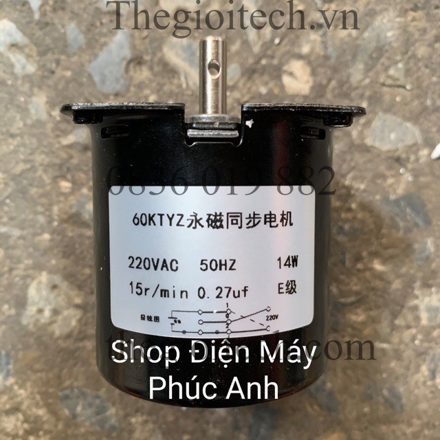 Motor giảm tốc AC 220v 60KTZY có nhiều vòng phút - Đen - 30 vòng/ phút