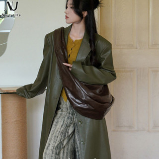 Nucelle Túi Da Sáp Dầu Đeo Chéo Thời Trang retro Cho Nữ