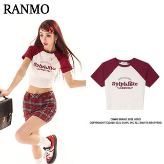 RANMO áo phông áo thun nữ croptop baby tee phổ biến Cổ điển Cute xu hướng A29J1O5 5Z240131