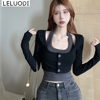 LELUODI áo phông áo thun nữ croptop baby tee Hàn Phong phổ biến Fashion thời trang A29J0B2 5Z240131