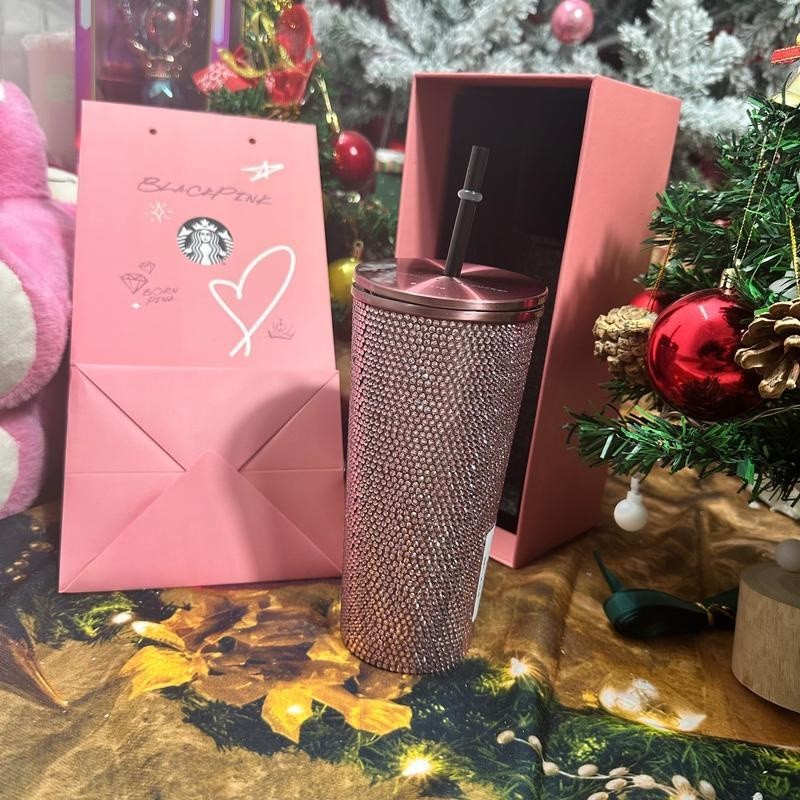 Ly Giữ Nhiệt Starbucks 470ml, Ly Đá Gai Hồng Fullbox Siêu Đẹp Blackpink Starbucks Có Khắc Chữ Trên N