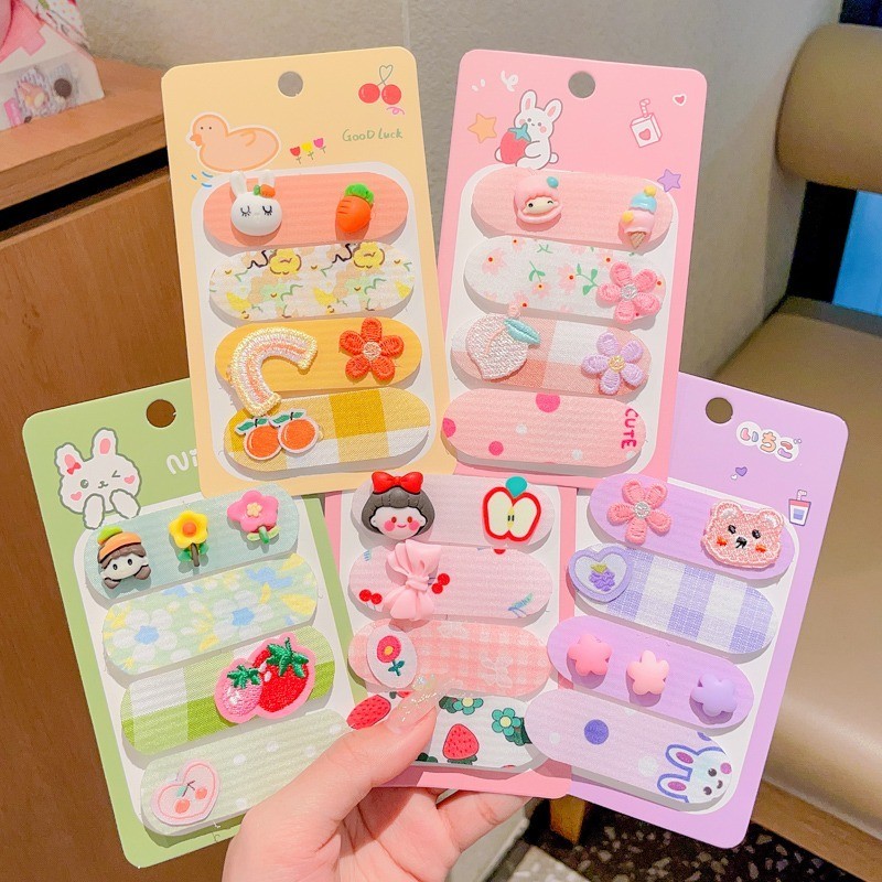 Bé Dễ Thương Gãy Tóc Miếng Dán Hoạt Hình Nổ Miếng Dán Velcro Miếng Dán