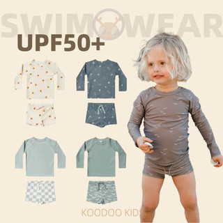 Rash Guard Boy Set Đồ bơi trẻ em hàng hải Áo dài tay và quần bơi UPF50 +