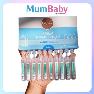 Hộp 20 Tép Nước Muối Sinh Lý Tép Xanh Gifrer Pháp - Vệ Sinh Mắt Mũi Miệng Tai Cho Bé -  MumBaby