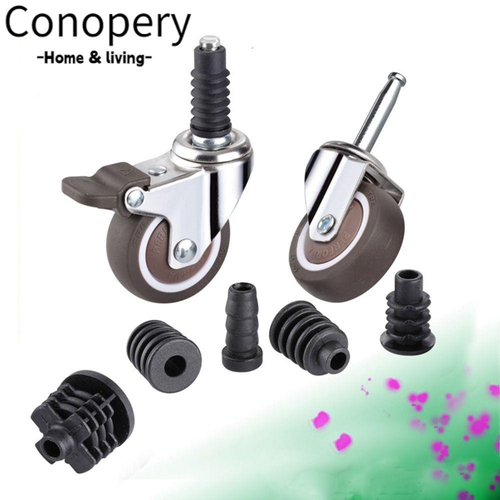 Conopery Xe Đẩy Bánh Xe, Thay Thế ABS Caster Nắp Cao Su, Cao Su Tắt Tiếng Vali Bánh Xe Phần Caster Chèn Tay áo