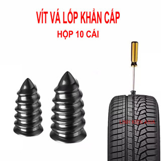 Hộp 10 đinh Vít có keo vá lốp xe cấp tốc Lốp không ruột Xe Máy/Xe Hơi