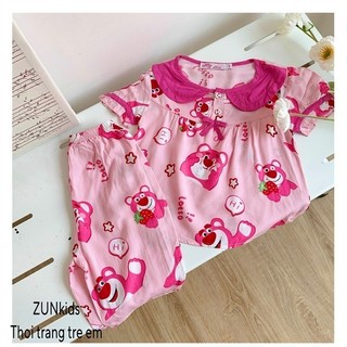 ZUN Kids - Bộ lửng cổ sen- gấu dâu