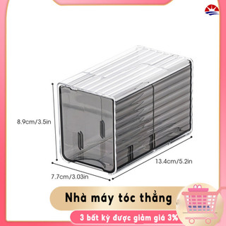 Hộp lưu trữ trang điểm treo tường Hộp lưu trữ tách Acrylic cho khăn bông Swab Son môi sắp xếp phòng tắm