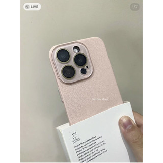 Ốp Điện Thoại Màu Hồng Cho iPhone 15 14 13 Pro Max 12 11 Chất Lượng Cao Với Ống Kính Máy Ảnh Trong Suốt Bảo Vệ Phim Đen Trắng Nâu Có Miếng Dán