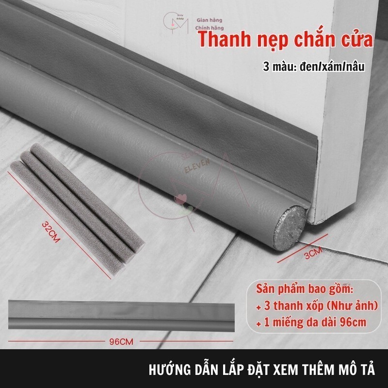 Thanh Nẹp Mút Xốp MINT DECOR 96cm Vỏ Da Cao Cấp, Cách Âm Cách Nhiệt, Ngăn Gió Lùa & Côn Trùng