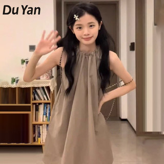 Du YAN Mùa hè mới màu trơn thiết kế váy vest cảm giác ren đơn giản dáng rộng không tay váy nhỏ xu hướng nữ